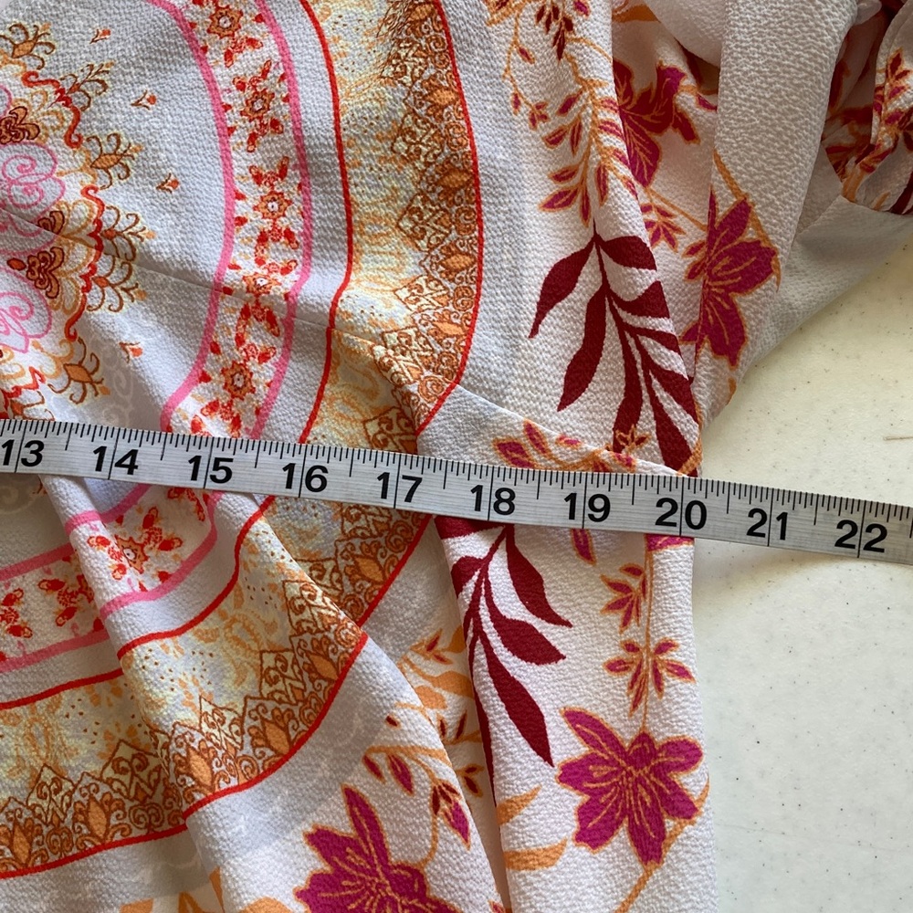 Umgee White Tunic with Pink & Gold Medallion Print - Picture 9 of 10
